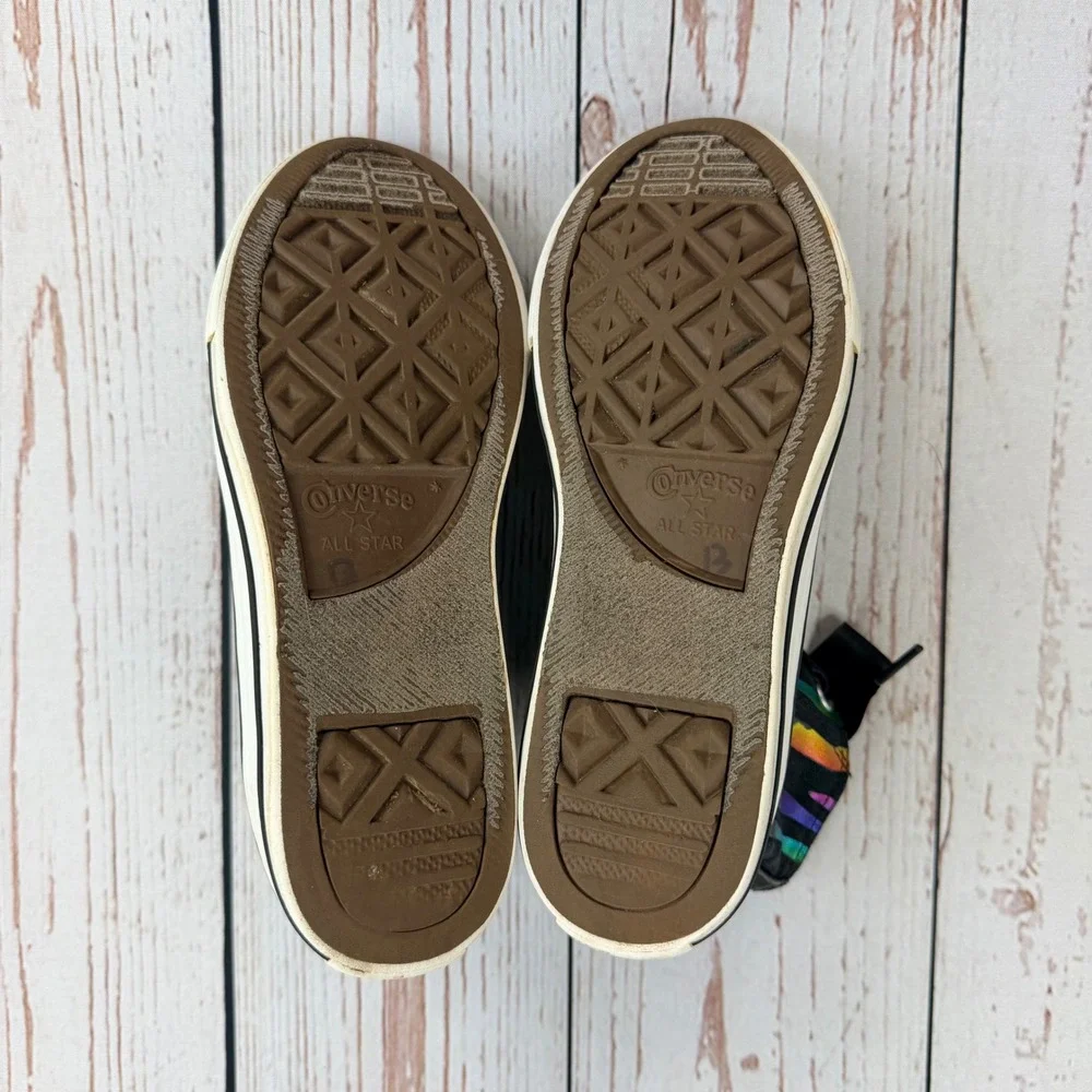 Converse Chuck Taylor All Star Rainbow Zebra Junior Shoes 667601F Size 2